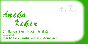 aniko kikir business card